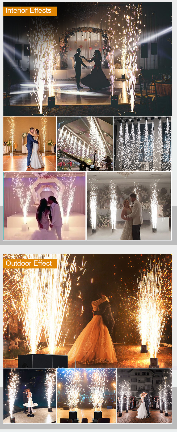 Liuyang 1300W 360 Rotation Dual Double Head Cold Sparkler Spinning Cold Spark Machine Spin Fireworks Stage Machine