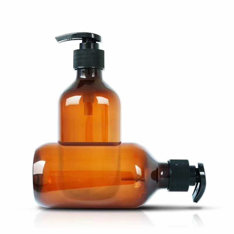 Lightweight Cosmetic Lotion Bottles / Shampoo Amber Cosmetic Bottles 10fl.oz 300ml