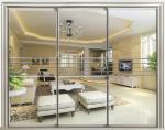 2mm 6005 Anodized Champagne Aluminium Sliding Patio Doors Foldable