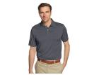 Mature Men's Casual Work Uniforms , Comfortable Grey Color Cotton Polo Shirts