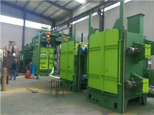 China Surface Treatment Catenary Shot Blasting Machine 7 Blastwheels wholesale