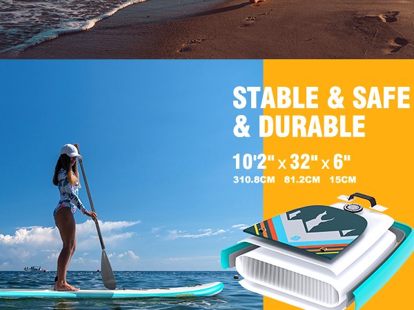 10'2'' ISUP Boards Woowave 's Design for Lakes Rivers Lightweight and Only 10kgs