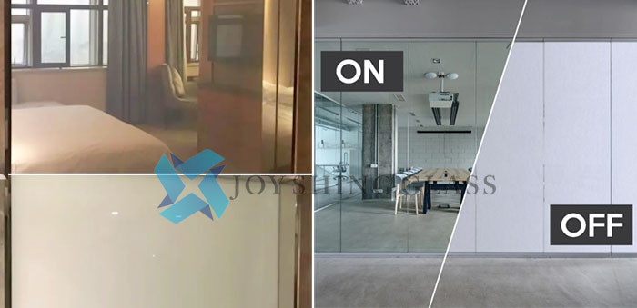 Smart dimming glass partition