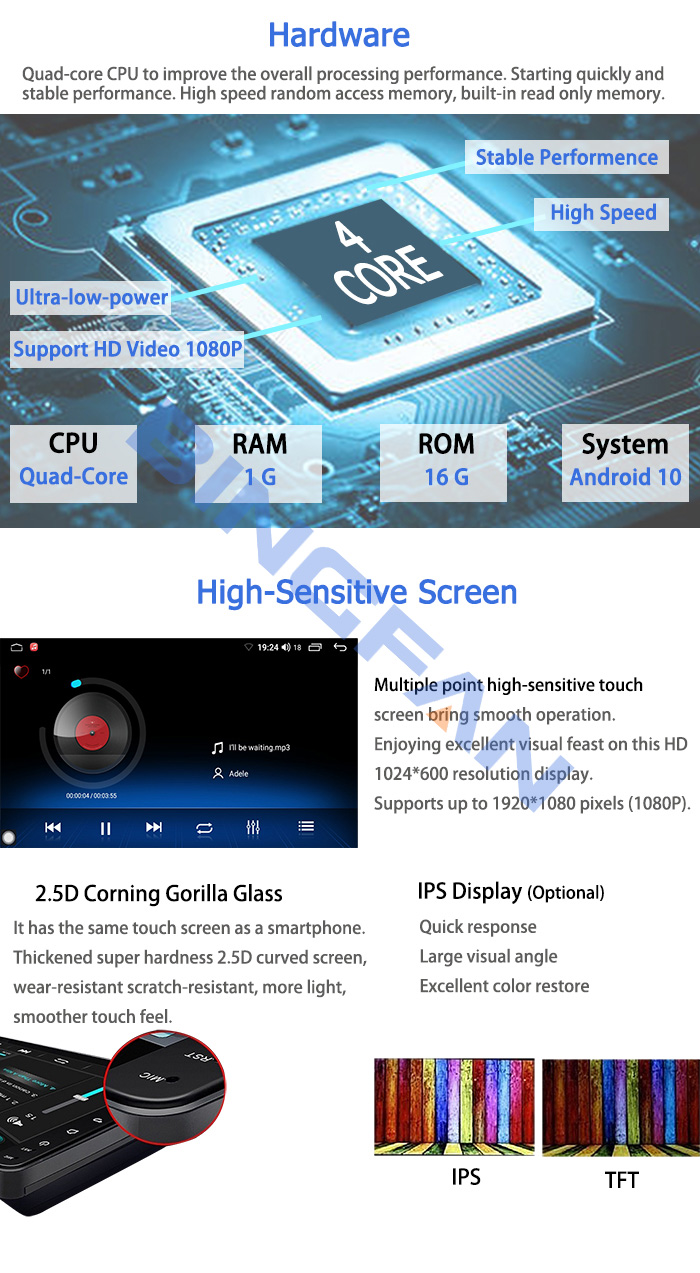 TS18 Android 10.0 System 8 Core 9 Inch 2+32 GB 4+64GB Wireless Navigation & GPS Car DVD Player Car Radio 4G LTE