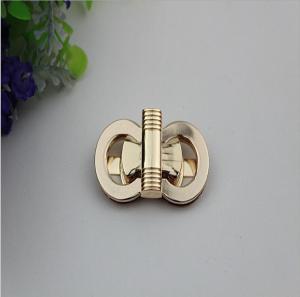 China Custom butterfly shape light gold purse twist lock turn lock fastener wholesale