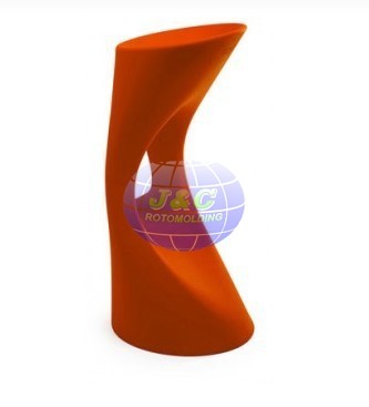 Modern Plastic Bar Stool Rotational Molding Furniture By Aluminum Rotational