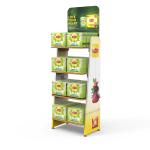 Customized Wooden Laminated Display Rack For Commercial Supermarkets Display Tea