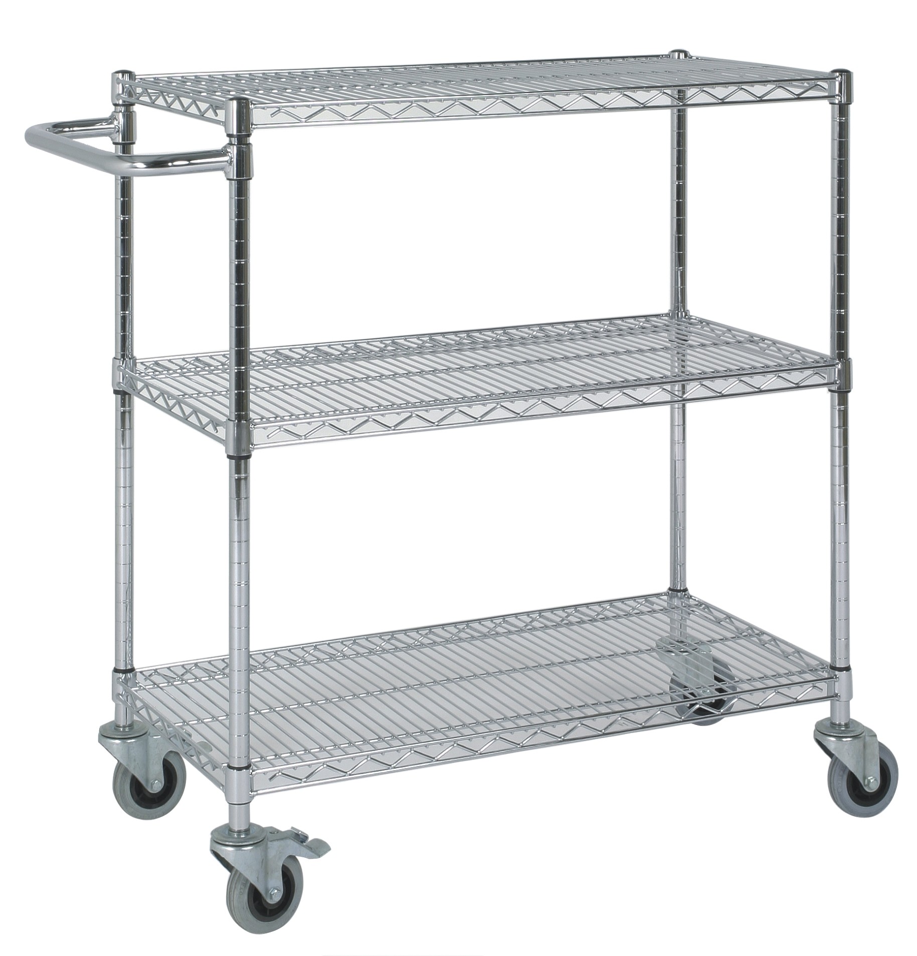 Chrome Plated Wire Mesh Shelves , Industrial Wire Rack For Clean Room / Workshop