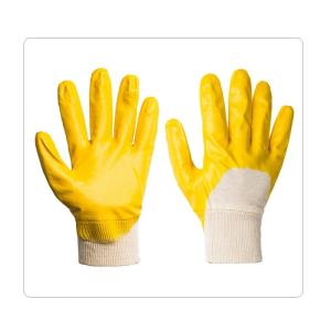 China Nitrile Half Coating Interlock Liner Water Resistant Gloves wholesale