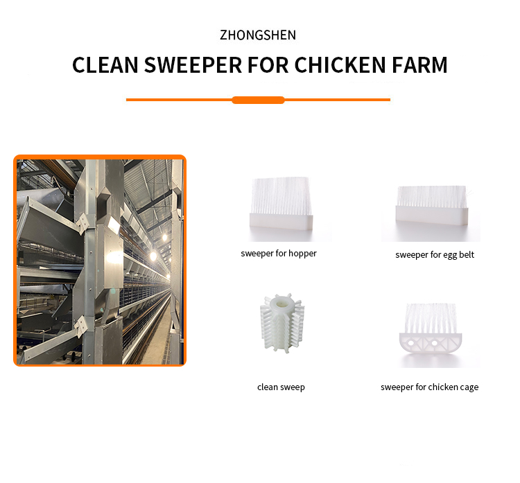 Poultry Husbandry Equipment Clean Brush For Layer Chicken Cage