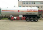 50 m3 Tank Semi Trailer For Liquid Petrol Gas , Butane , Propane Transport