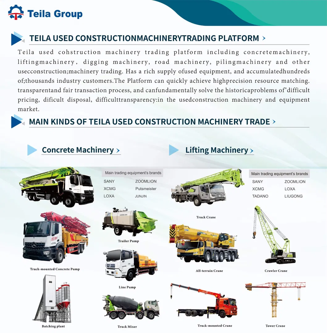 Sany 56m Pump Truck 2019 2020 Used Concrete Boom Pumping Tool 52 Meters Pumps