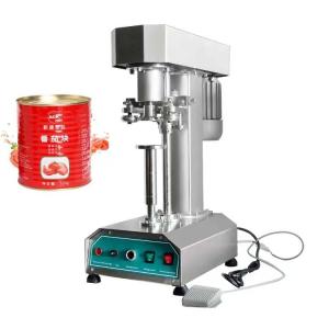 China 200mm Foil Lid Sealing Machine Tomato Tin Can Canning Machinery wholesale