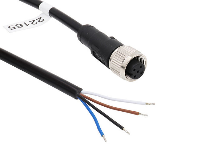 Stright M12 5pin 5M female cable assemblies PVC Jacket for use with Industrial Sensor