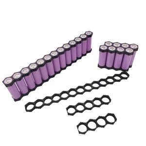 China Cylindrical ABS 18650 Battery Holder 2 Cell 6P 10P 13P Size Black Color wholesale