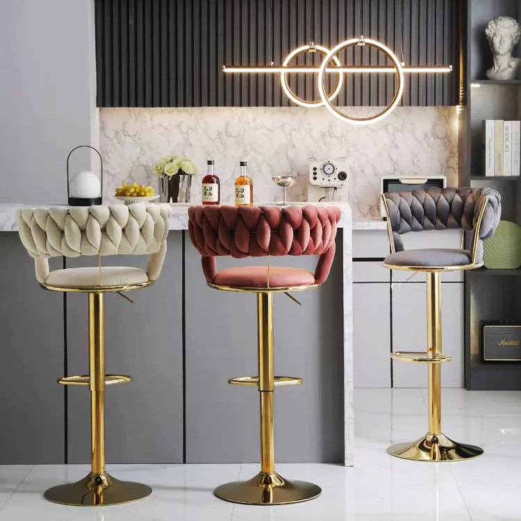 Stainless Steel Frame High Stool Chair Counter Height Bar Stool Without Backs