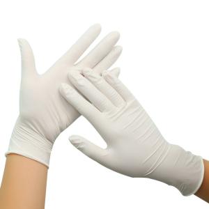 China Disposable Powder Free Non Sterile Latex Examination Gloves 14 Mpa wholesale