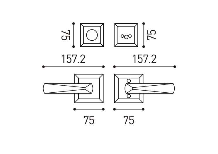 Amertop brass deadbolt lock with double handle lever Reversible for Left Right Handed Doors in coffee