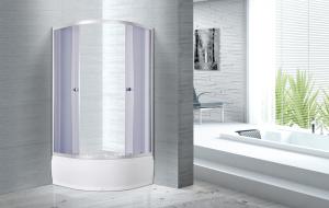 China 900x900x2100mm Quadrant Shower Enclosure 4mm Tempered Smoke Glass wholesale