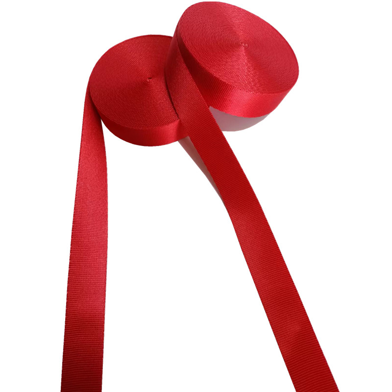 Red 2.5cm Nylon Webbing Canvas Woven 25mm Nylon Strap Non Elastic