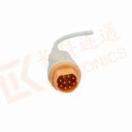Male IBP Converter Pressure Transducer Cable 10 Pin Siemens Draeger