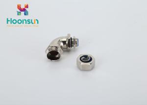 Waterproof CE IP66 Metal Hose Fittings 90 Degree Flexible Pipe Connector