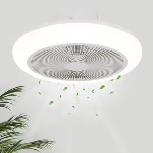 China Factory Modern Design LED Ceiling Light with Remote Control Fan E27 for Luxury Indoor Decor in Bedroom Hotel ABS Lamp Body Living Room wholesale