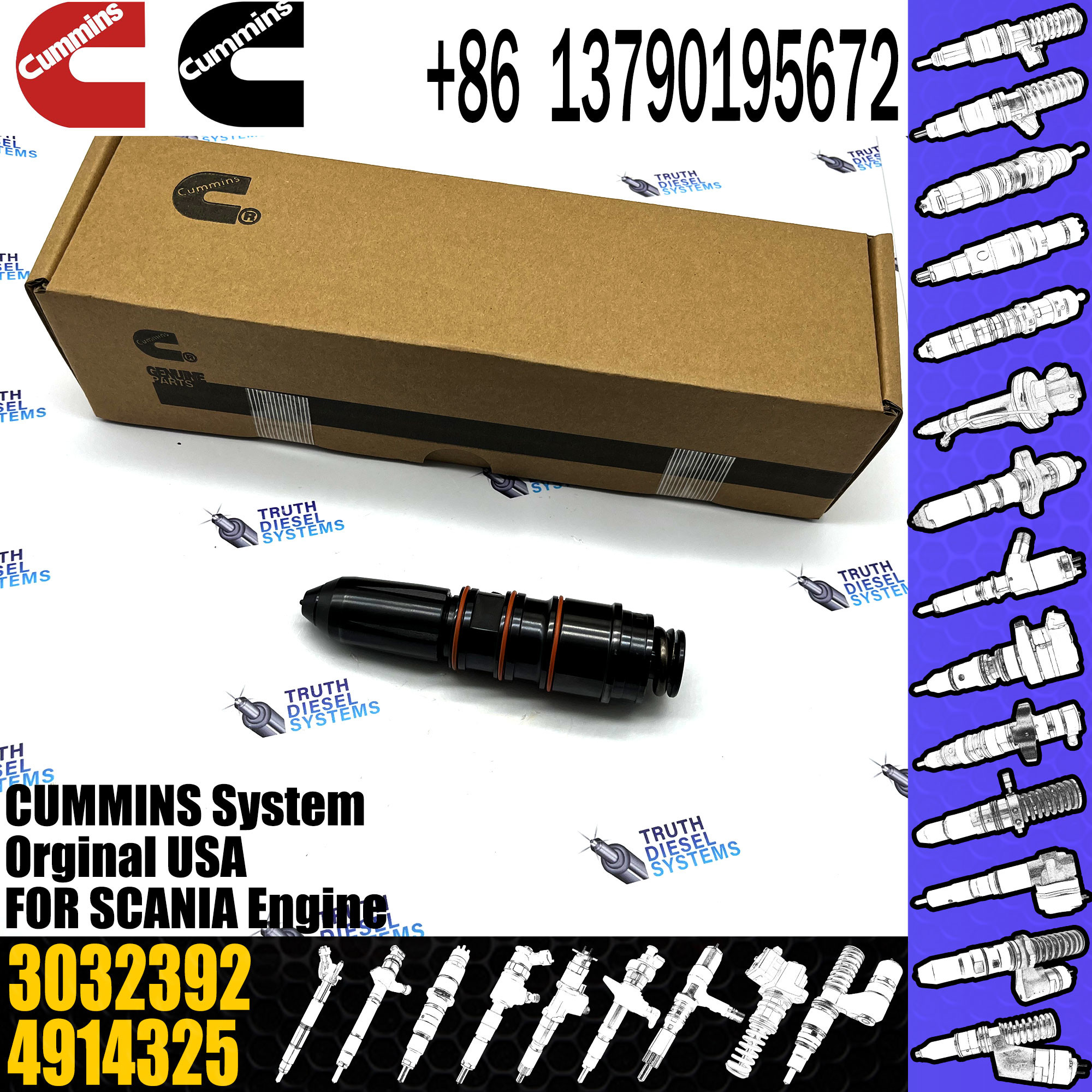 3054218 3054253 3032392 Engine Diesel fuel injector common rail injector