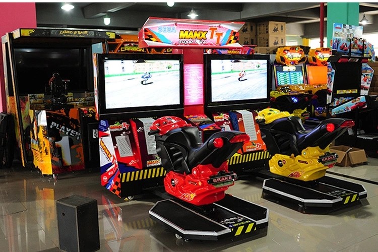 Indoor Game Equipment Bike Racing Arcade Machine English Or Chinese Version