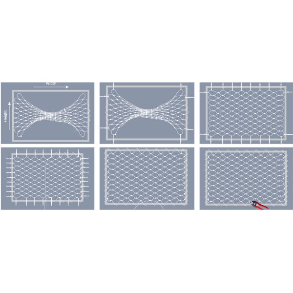 Flexible & Durable Stainless Steel Cable Mesh Fence For Railing Infill Net