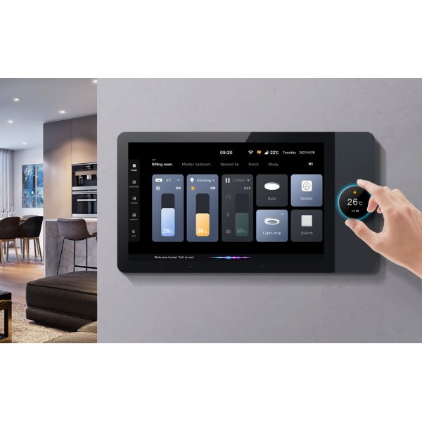 Tuya Wifi Smart Control Panel 7 Inch Multi Function BLE Music Wall Smart Zigbee Gateway