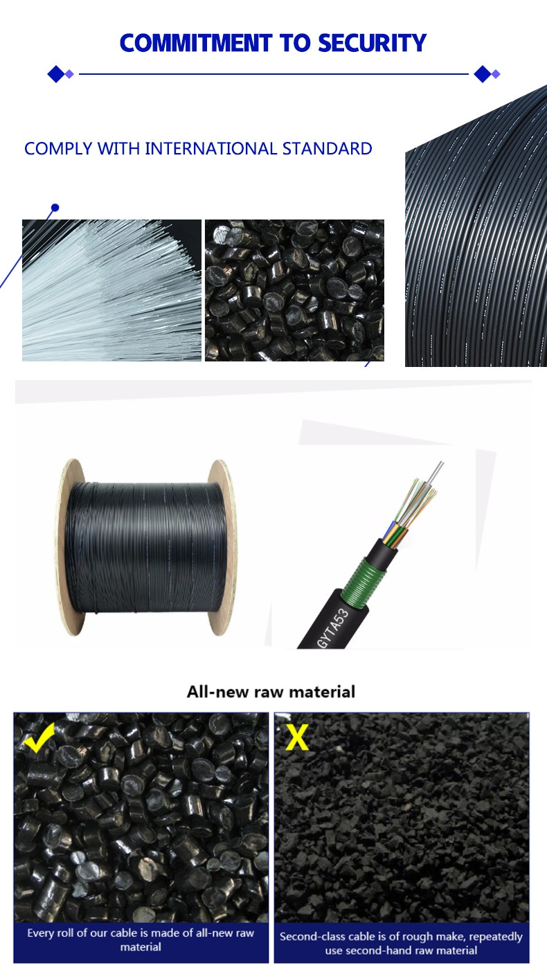 96 Core Fiber Optic Cable Double Steel Tape Armoured Cable