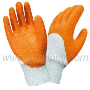 China Orange Rubber Coated Work Gloves wholesale