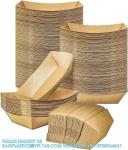 Kraft Paper Recyclable Eco-Friendly Food Serving Boats Take Out Food Trays Party
