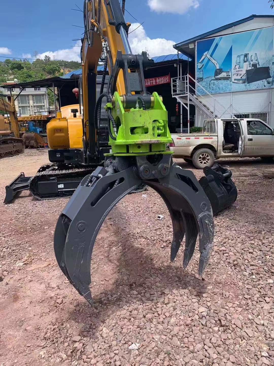 Wood Rotating Hydraulic Log Grapple For 4 Ton 6 Ton Excavator