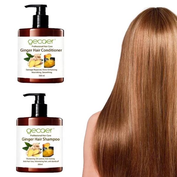 Ginger Oil Shampoo and Conditioner Set for Nourishing Hair Customized Logo