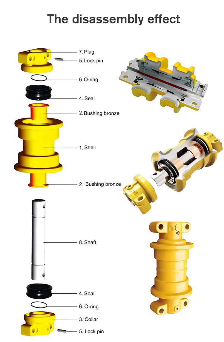 dh07 dh08 dh35 dh55 dh60 dx60 dh70 dh80 uh081 dh150 dh220 dh300 Excavator Track Roller
