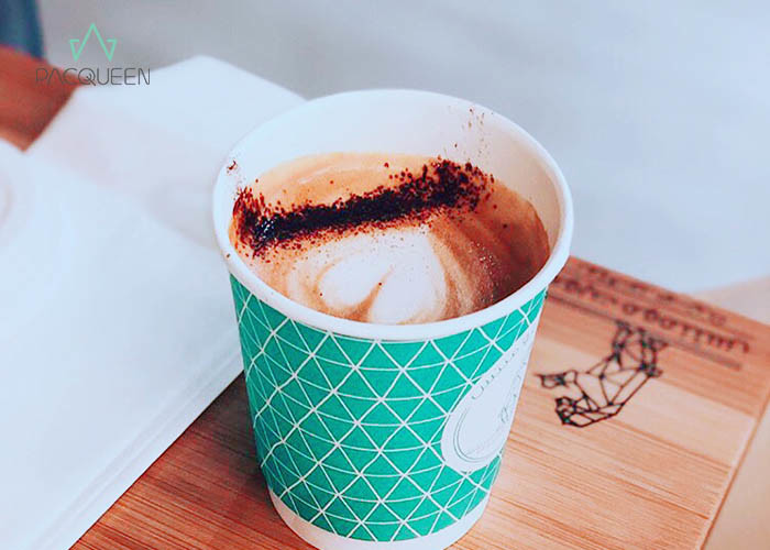 8oz / 12oz / 16 Oz Coffee Cups With Lids PE / PLA Lining High Temperature Resistant