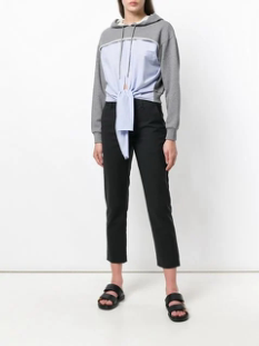 Custom Tie Front Hoodies Sweatshirts For Women