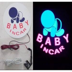 China customized light up el logo// el sticker/ el badge wholesale