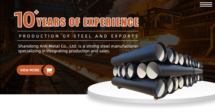BS EN 545 K9 K12 Ductile Iron Sewer Pipe Seamless Custom Wall Thickness