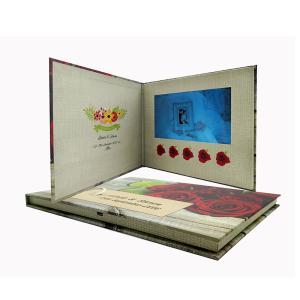 China HD Screen Business Lcd Video Card Digital Video Brochure Hardcover OUR WEDDING wholesale