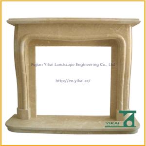 China Best Design Carved Yellow Fireplace Shelf wholesale