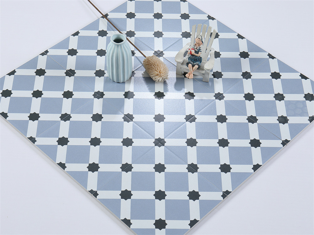 Blue Wear-Resistant 200x200mm Decorative Wall Tiles For Living Room And Durable Ceramic Rustic Tiles For Bedroom