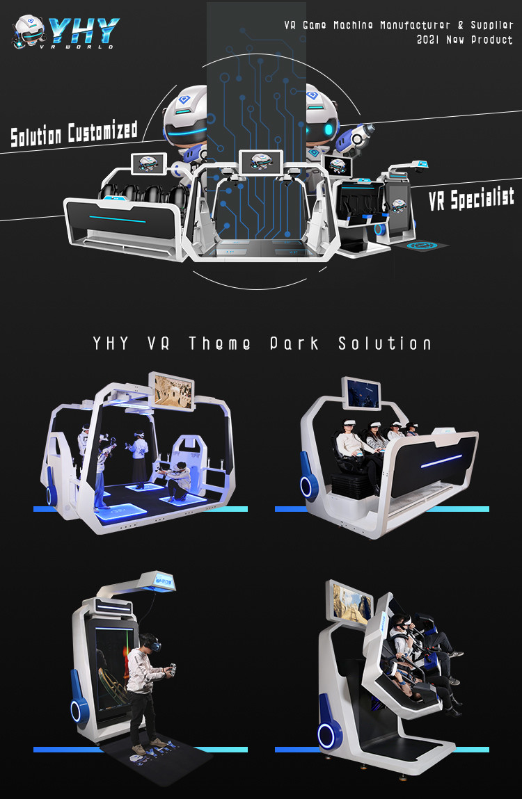 Theme Park VR Multiplayer Games 9D VR Shooting Games For 4 Players