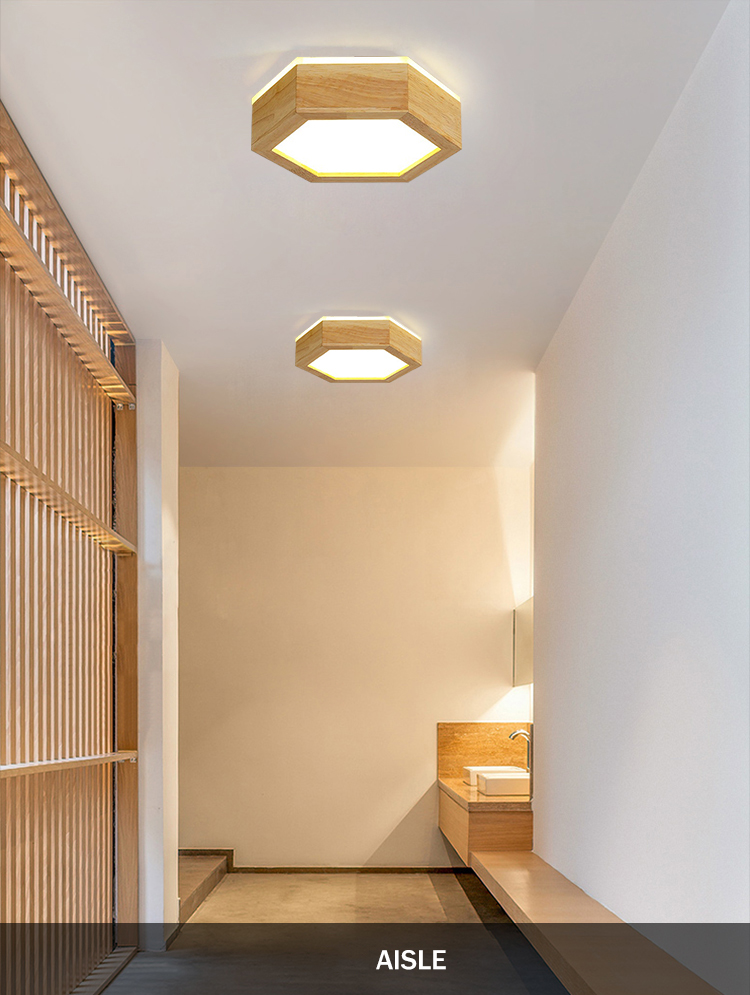 Nordic Wood Ceiling Lamp for Hallway Entrance Balcony Corridor Hallyway ceiling lamp(WH-WA-51)