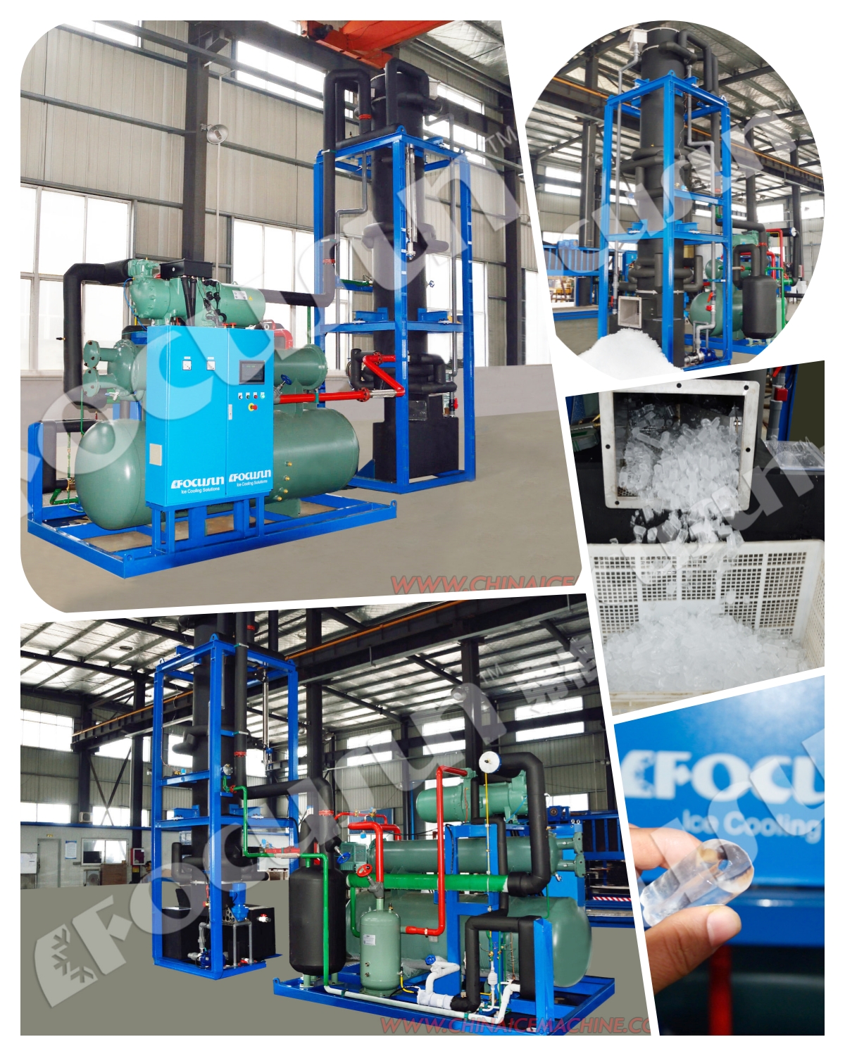 Top- and Affordable Ice Making Solution Focusun 30-50ton Tube Ice Plant Manufacturing