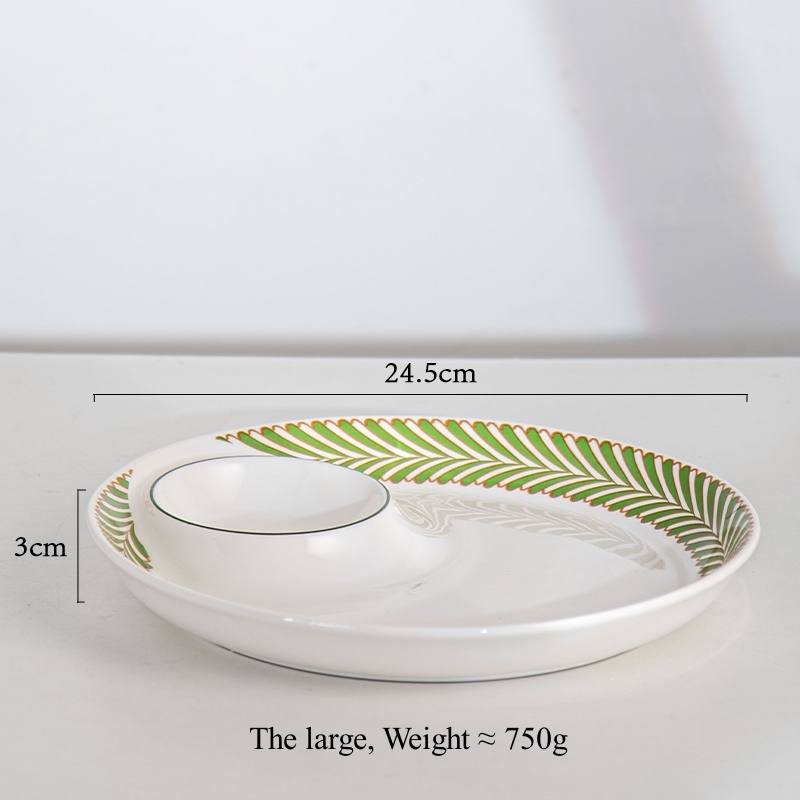 Sustainable 9.5 Inch And 8.5 Inch Ceramic Porcelain Party Plates With Sauce Dish Susi Plate