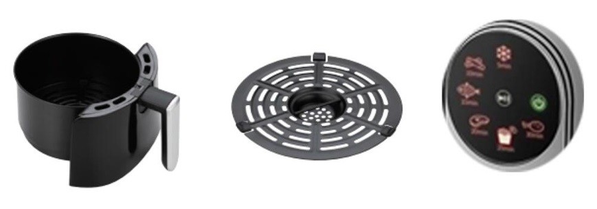 Home Use Oil Free Mechanical Mini Cooking Air Fryer With Trivet 3.2L 1000W