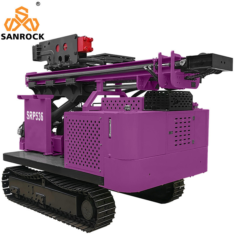 Portable Pile Driver Hydraulic Vibration Piling Machine Solar Screw Pile Driver Machinery